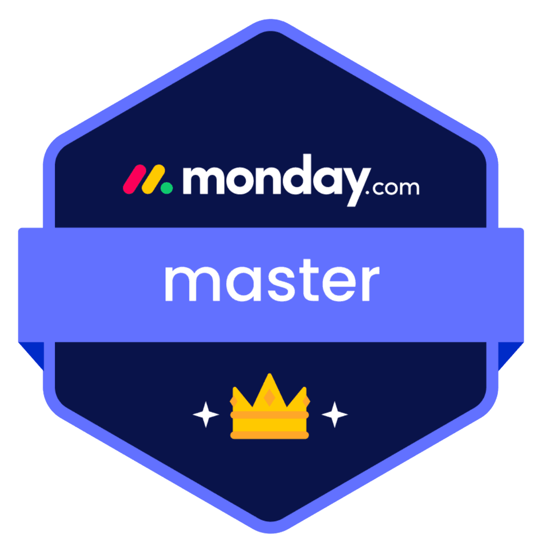 Monday.com master certified badge
