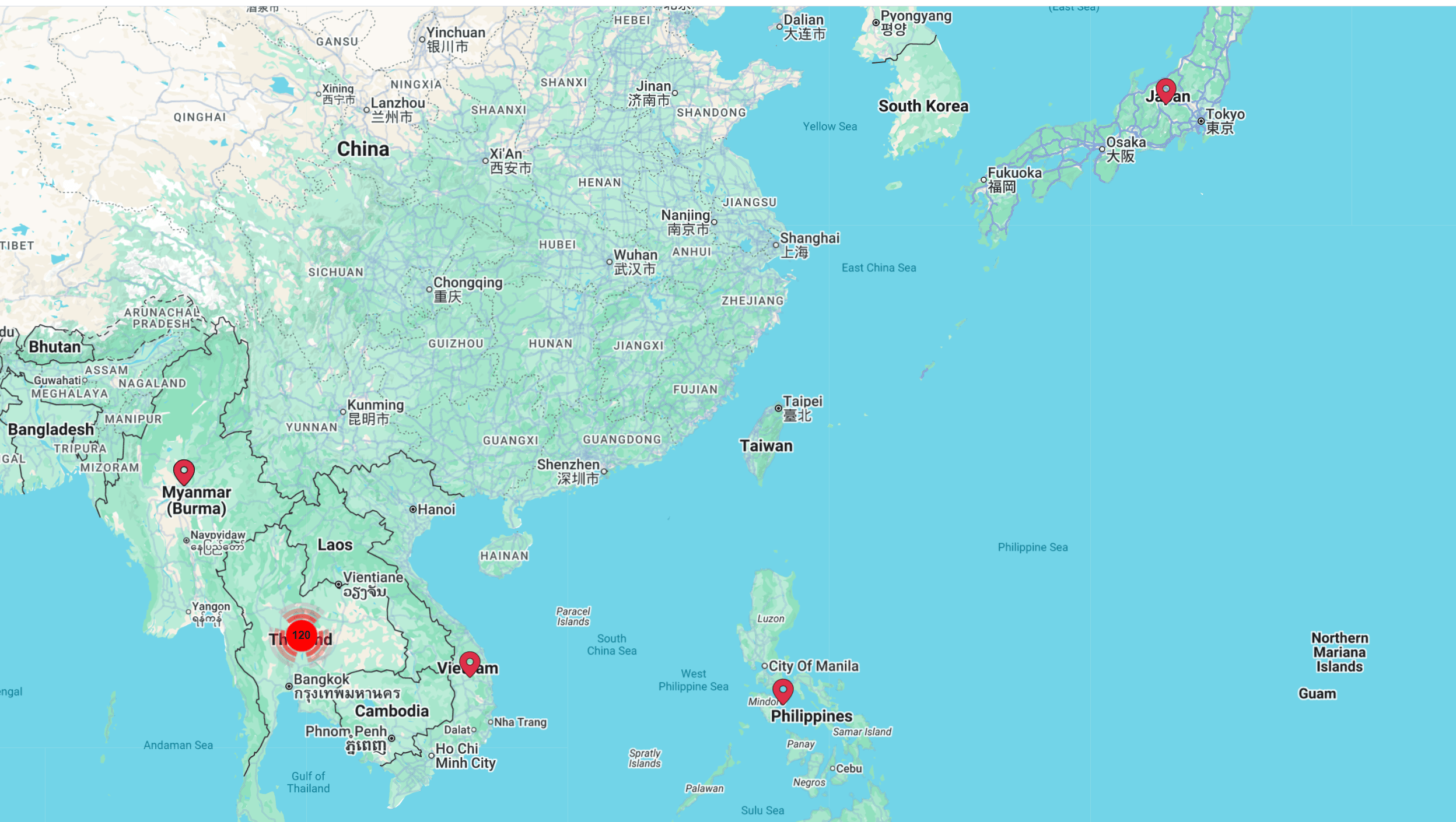 Geographic Distribution of Executive Assistant Applicants