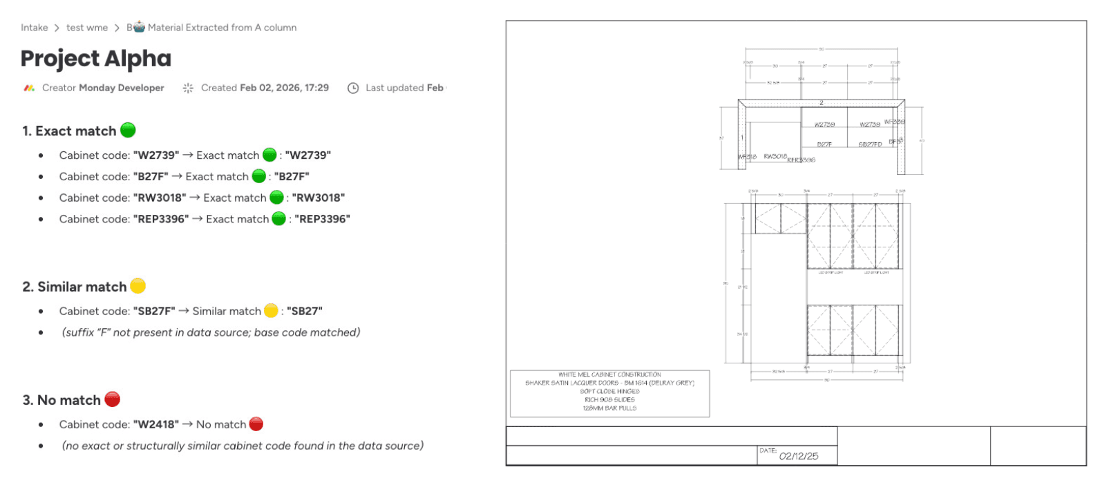 AI-Based Blueprint Material Extraction and Database Matching (2/2)
