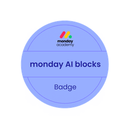 monday.com AI Blocks certification